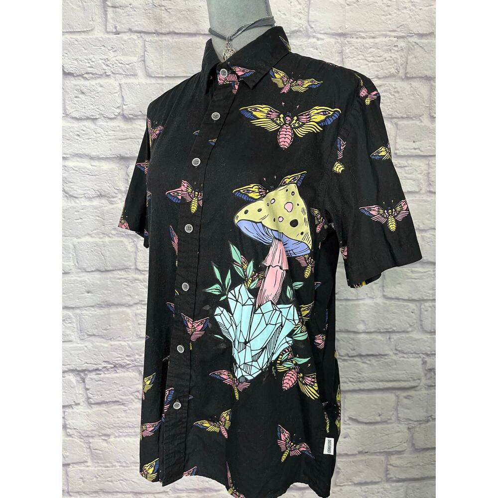 Cornerstone Bodega Death Head Moth and Mushroom Button Down Shirt